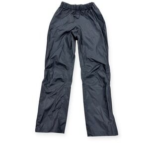 MEC Rain Pants Women's Medium Black Relaxed Fit Waterproof Windbreaker Ankle Zio